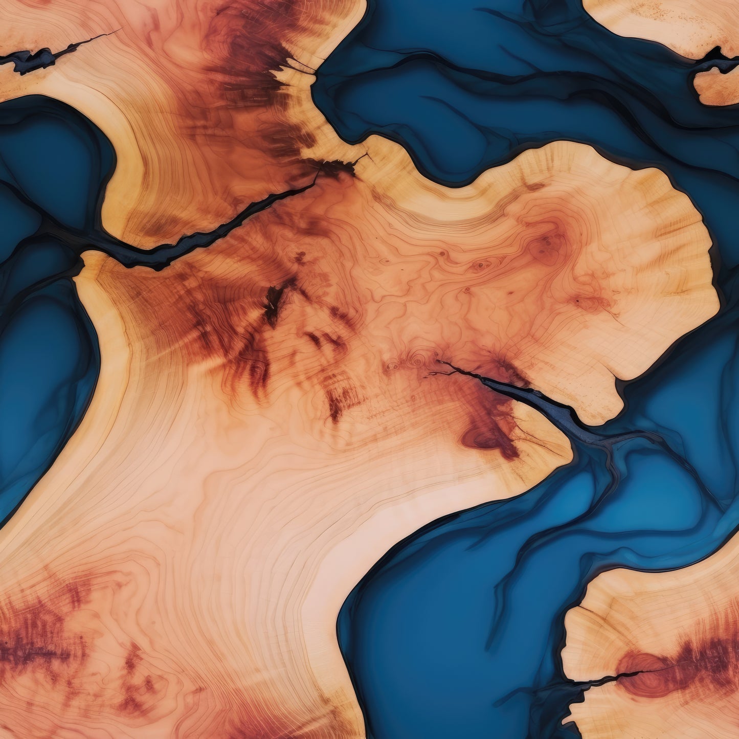 WOOD & RESIN RIVERS PATTERN VINYL - MULTIPLE VARIATIONS