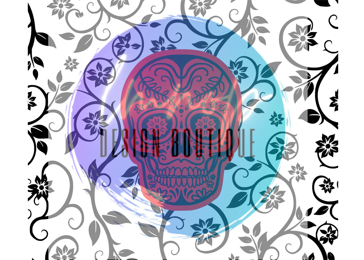 Flower Skull 2 - Digital Download